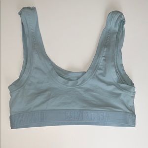 Calvin Klein light blue sports bra